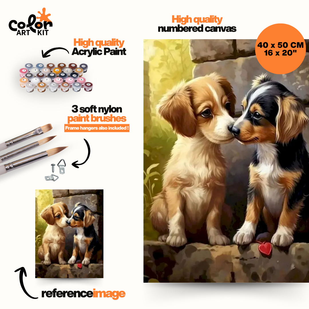 Deux chiots Amoureux