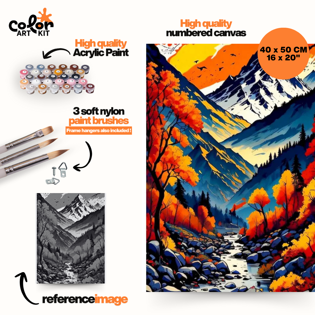 Paysage de montagne d'automne
