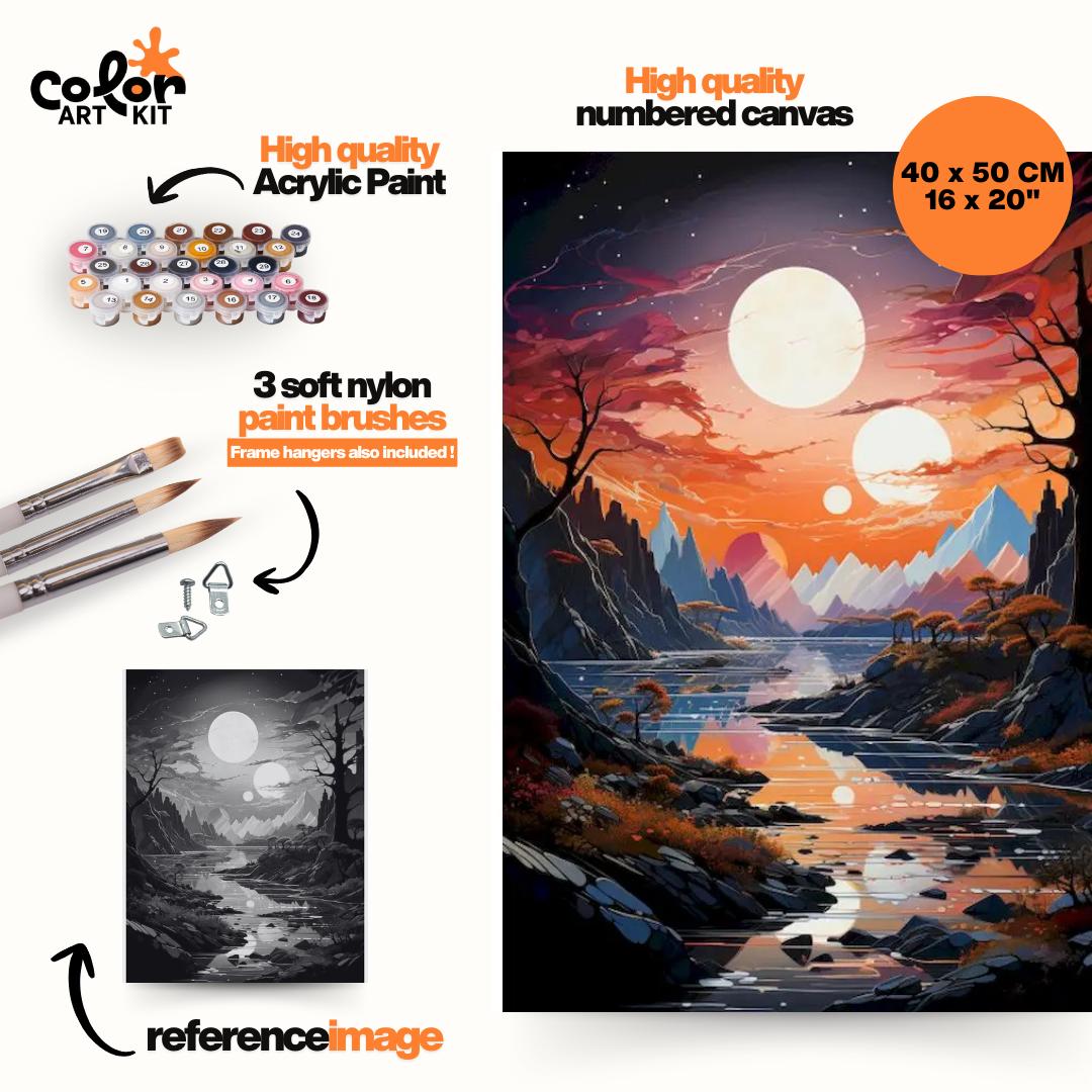 Paysage Mystique à deux Soleils