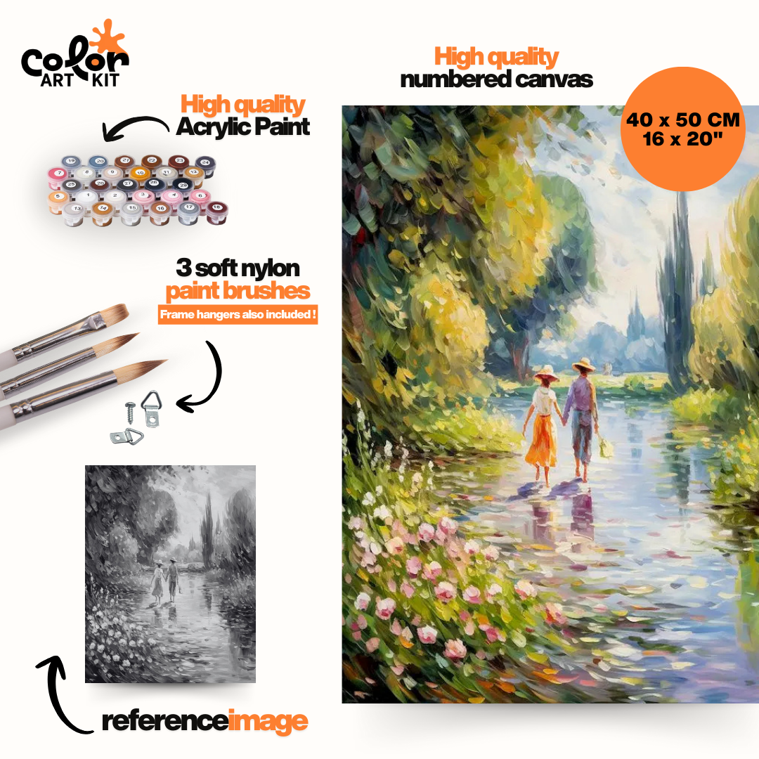 Couple au bord de la rivière