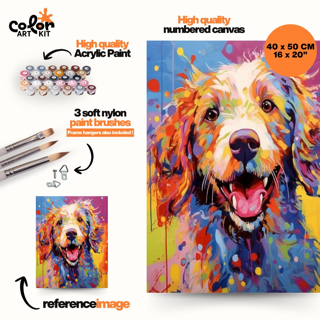 Chien Heureux Abstrait