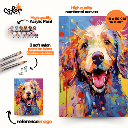 Chien Heureux Abstrait