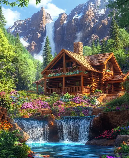 Cabane dans la montagne