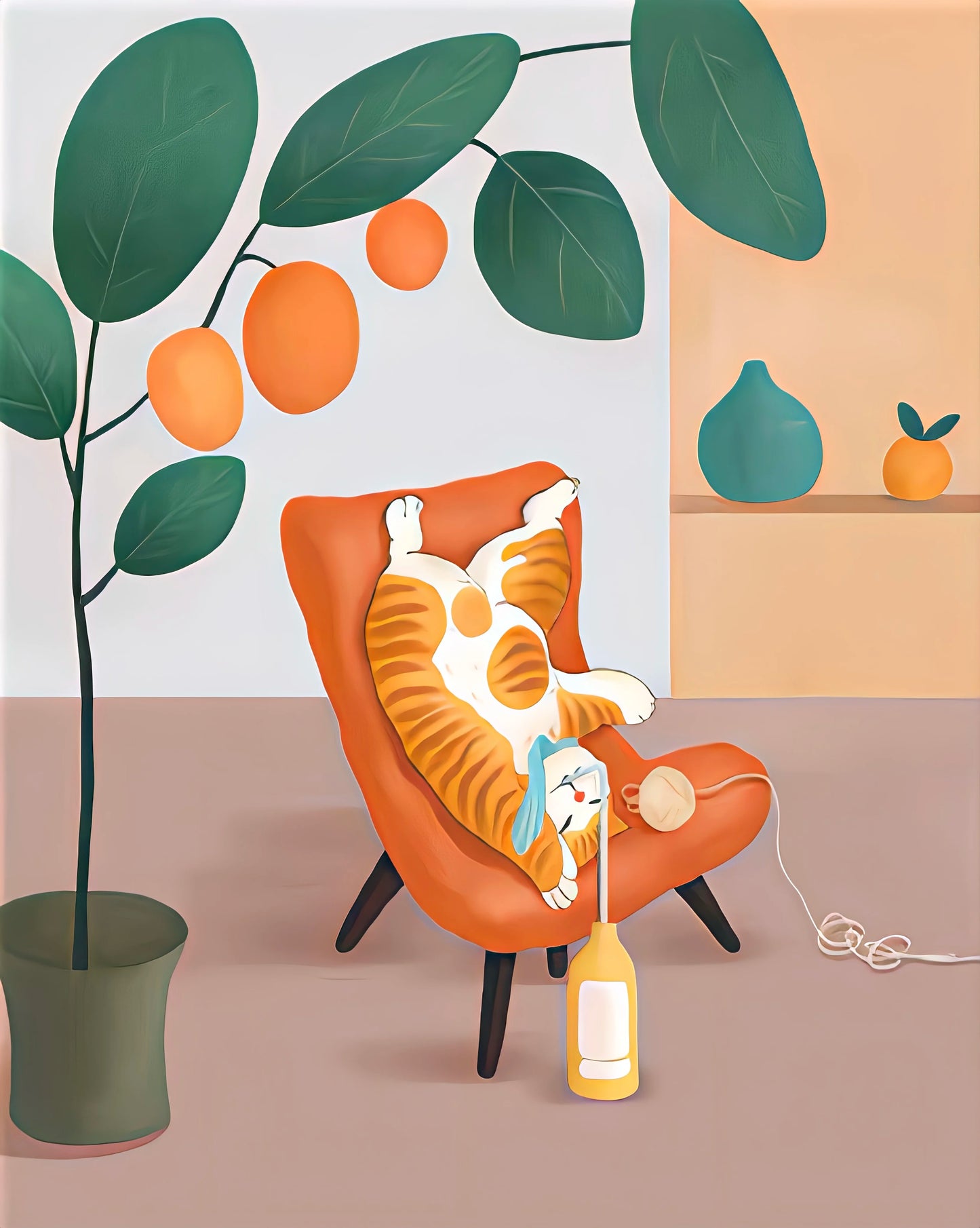 Chat Roux Joueur