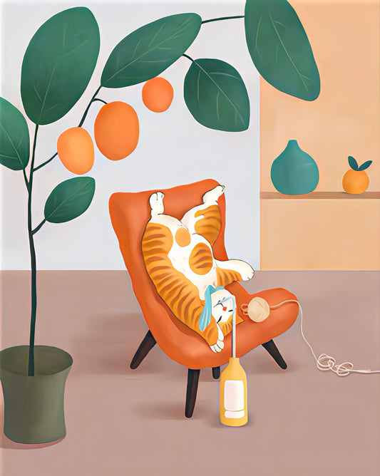 Chat Roux Joueur