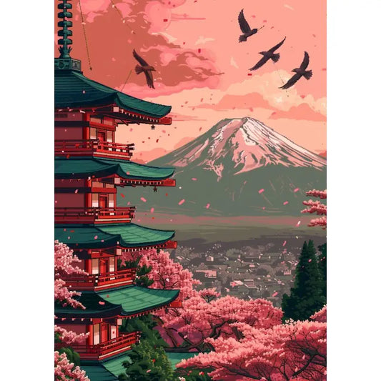 Coucher de Soleil sur le Mont Fuji