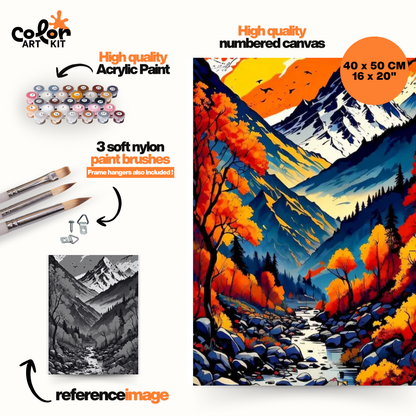 Paysage de montagne d'automne