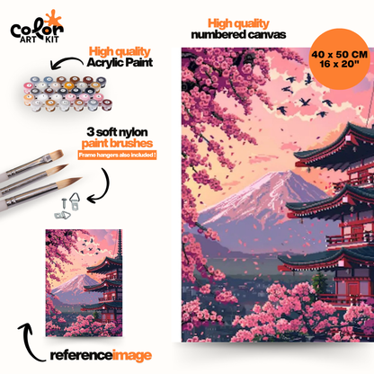 Pixel Art Temple japonais